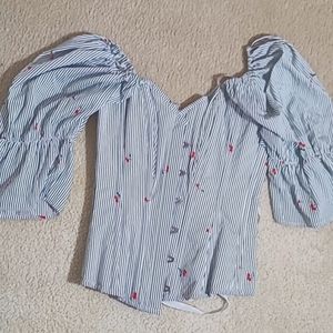 Floral Corset with Sleeves, size M